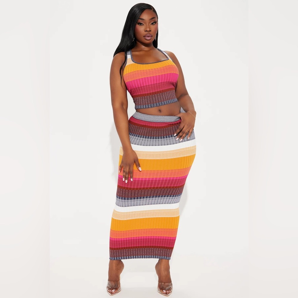 NWT Fashion Nova Multicolor Knit Set